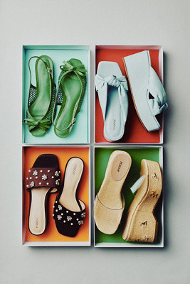 Embroidered PVC Platform Sandals | Anthropologie (US)