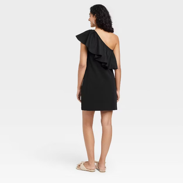 Women's One Shoulder Ruffle Sleeveless Dress - A New Day™ | Target