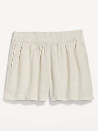 High-Waisted Linen-Blend Pull-On Shorts -- 3.5-inch inseam | Old Navy (US)