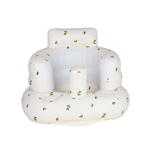 Inflatable Baby Chair, AirSwim Baby Inflatable Seat for Babies 3 Months and Up Summer Inflatable Baby Seat for Sitting Up, Blow Up Baby Floor Seat with Built in Air Pump, Orange | Amazon (US)