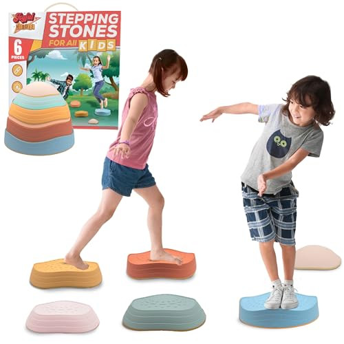 Balance Stepping Stones for Kids - 6 Pieces Non-Slip Toddler Stepping Stones For Promoting Toddler's Balance & Coordination Skills - Sensory Stepping Stones - Toddler Obstacle Course for Ages 3 4 5+ | Amazon (US)