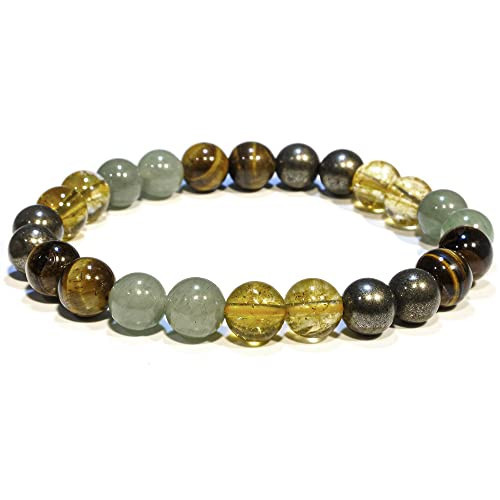 Money Attraction Bracelet for Wealth, Prosperity & Success – Abundance & Good Luck Feng Shui Bracelet with Pyrite, Citrine, Tiger Eye & Green Aventurine Crystals for Women & Men | Amazon (US)