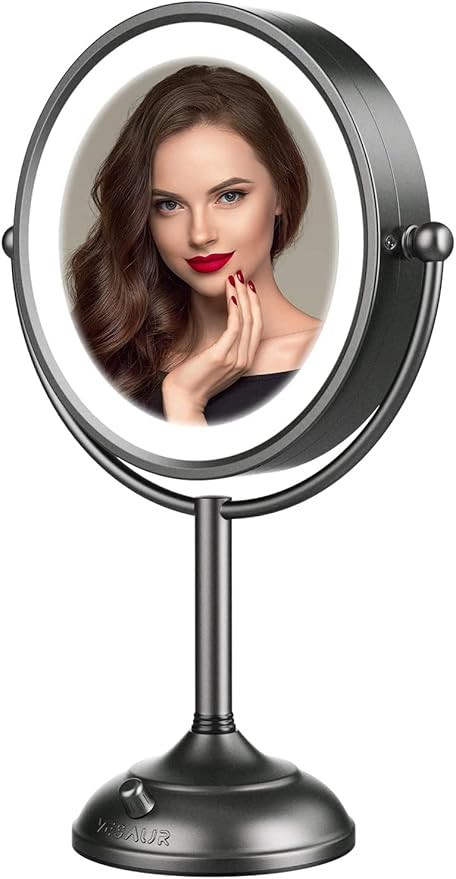 VESAUR Professional 8.5" Lighted Makeup Mirror, 1X/10X Double Sided HD Undistorted Magnifying Mir... | Amazon (US)