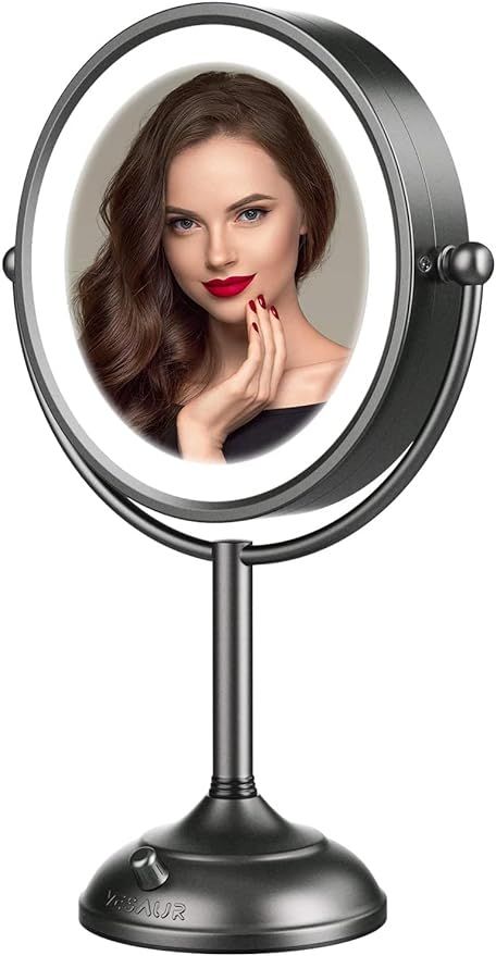VESAUR Professional 8.5" Lighted Makeup Mirror, 1X/10X Double Sided HD Undistorted Magnifying Mir... | Amazon (US)