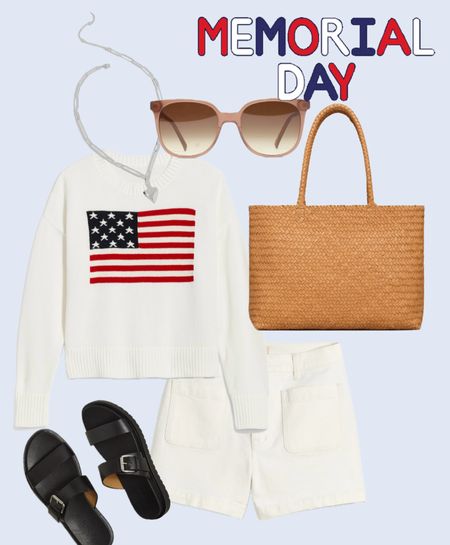 Memorial Day outfit
USA
Flag sweater
Old Navy, Madewell, summer outfit 

#LTKFindsUnder50 #LTKStyleTip #LTKxMadewell