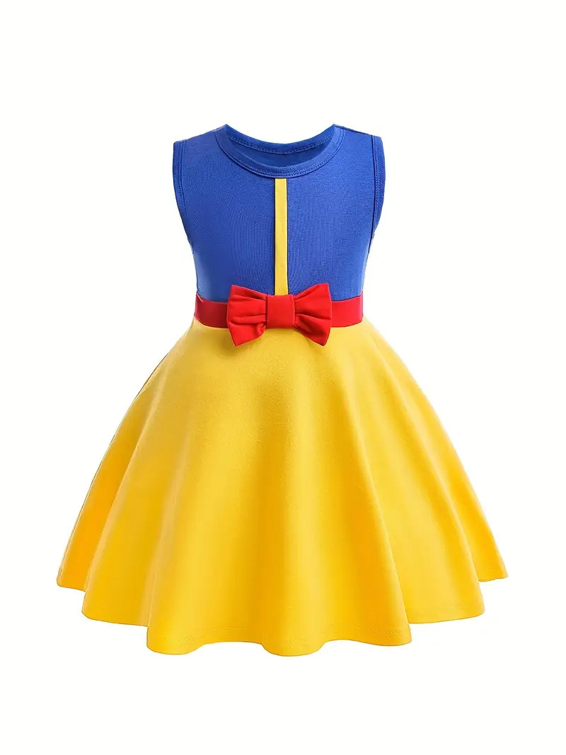 Girls Casual Cute Cartoon Princess Sleeveless Dress - Temu | Temu Affiliate Program