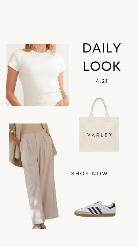 Daily Look 4.21 | white tee, relaxed trouser, adidas samba sneaker, market tote


spring outfit 
Spring style
Classic style
Minimal style
Capsule wardrobe
Capsule closet 



#LTKstyletip #LTKshoecrush #LTKfindsunder50