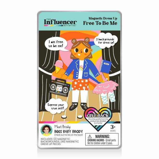 Influencer Initiative Free To Be Me - Magnetic Dress Up Game - Ages 3+ | Walmart (US)