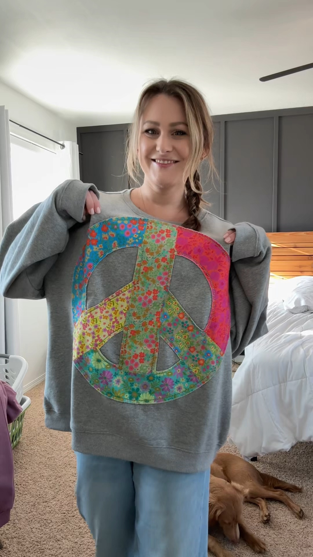 Todays fit! 🌼🧡🌸Sweatshirt is very oversized, I am wearing the S/M 

#LTKSeasonal #LTKFindsUnder50