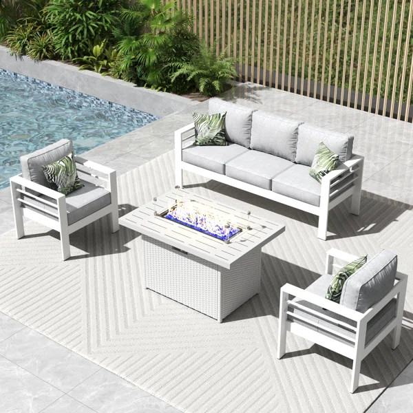 Alturas Standalone Product 4 Piece Sofa Seating Group With Cushions | Wayfair North America