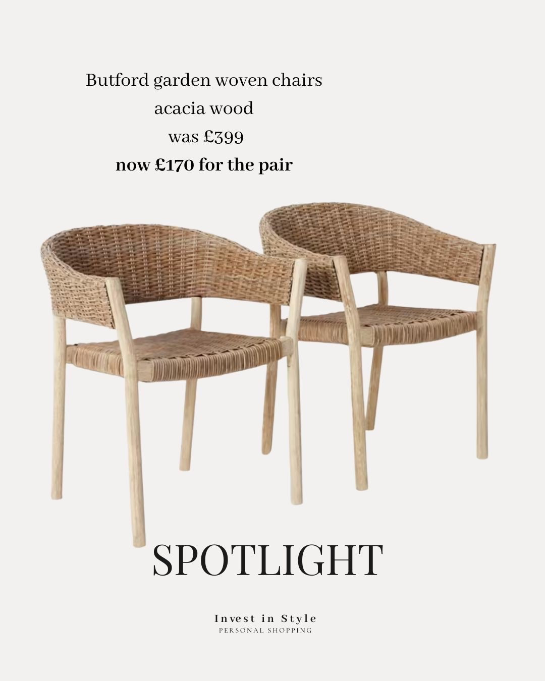 Contemporary garden chairs by Burford 
On clearance sale now 

Dining chairs 
Outdoor furniture

#LTKsummer #LTKhome #LTKsale