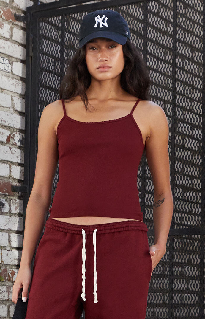 John Galt Women's Burgundy Skylar Tank Top | PacSun