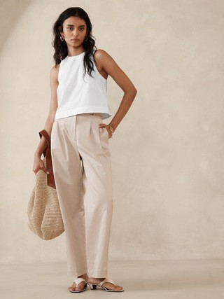 Racer Poplin Top | Banana Republic (US)