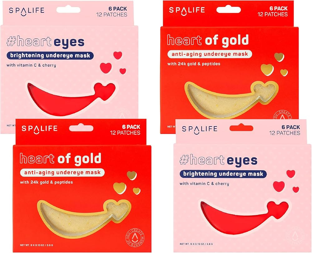 SpaLife TWO HEARTS HYDROGEL UNDEREYE MASK DUO – Anti-Aging & Brightening Hydrogel Undereye Patc... | Amazon (US)