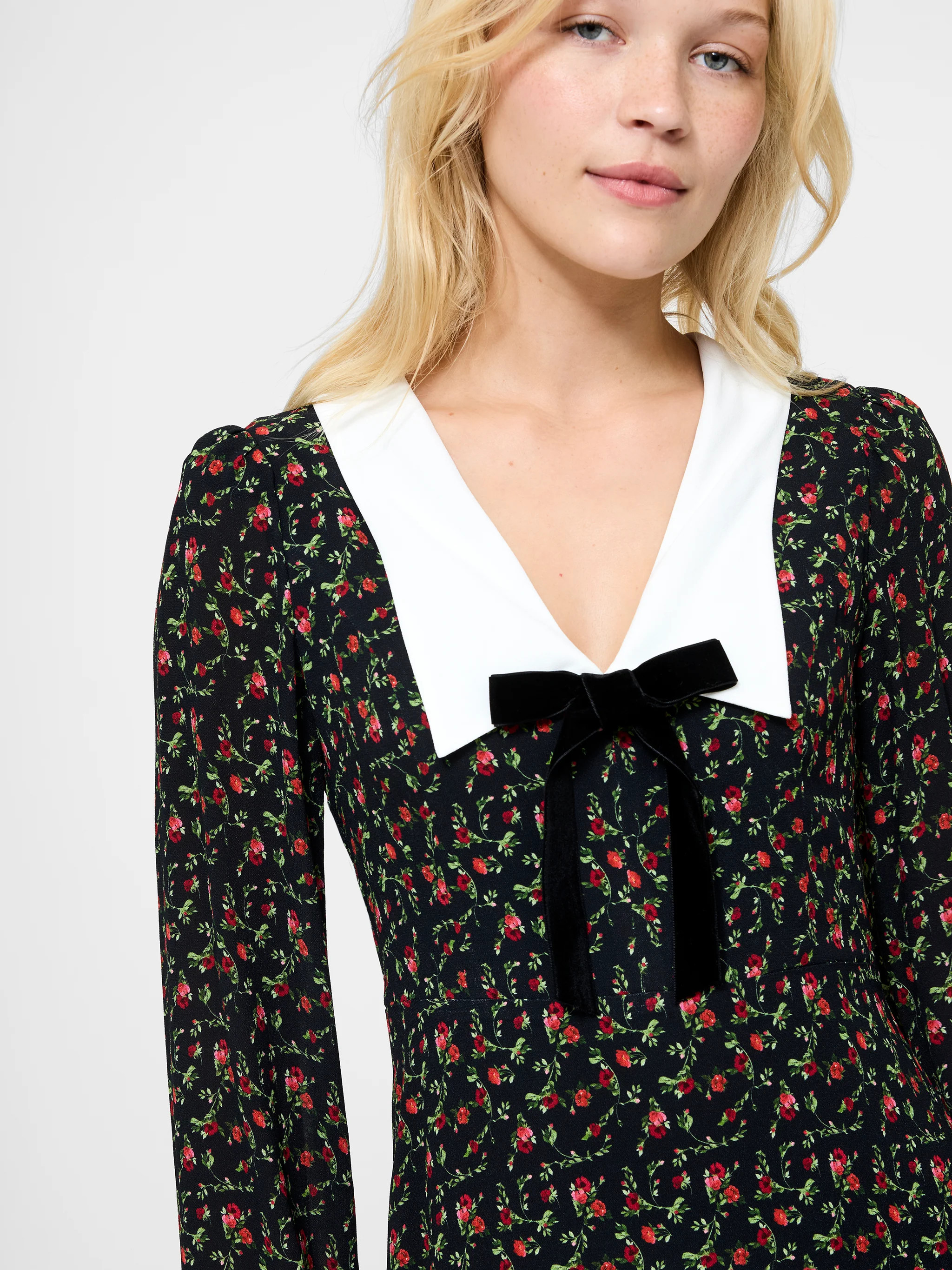 Yasmin Crepe Collared Mini Dress | French Connection (US)