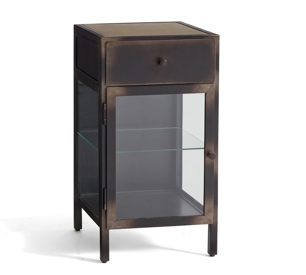 Flynn 15&amp;quot; Metal 1-Drawer Nightstand | Pottery Barn (US)