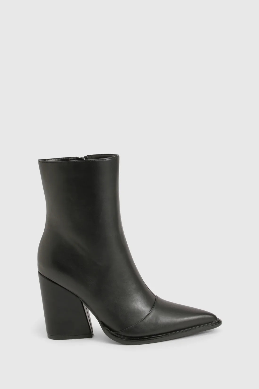 Clean Western Heeled Cowboy Boots | Boohoo.com (UK & IE)