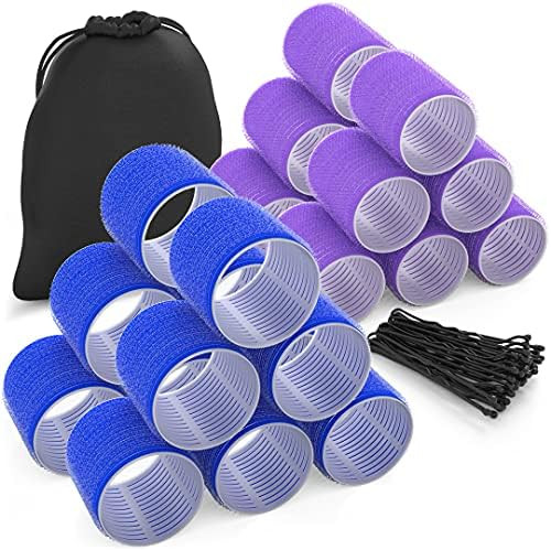 Tangobird Hair Rollers 24 Pack - 2 sizes | Jumbo Hair Rollers Hair Curlers For Long Hair | Self G... | Amazon (US)