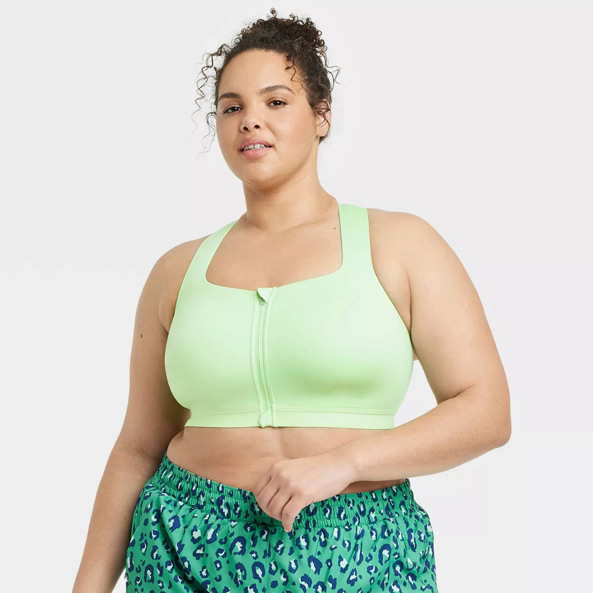 Women's Sculpt High Support Zip-Front Sports Bra - All In Motion™ | Target