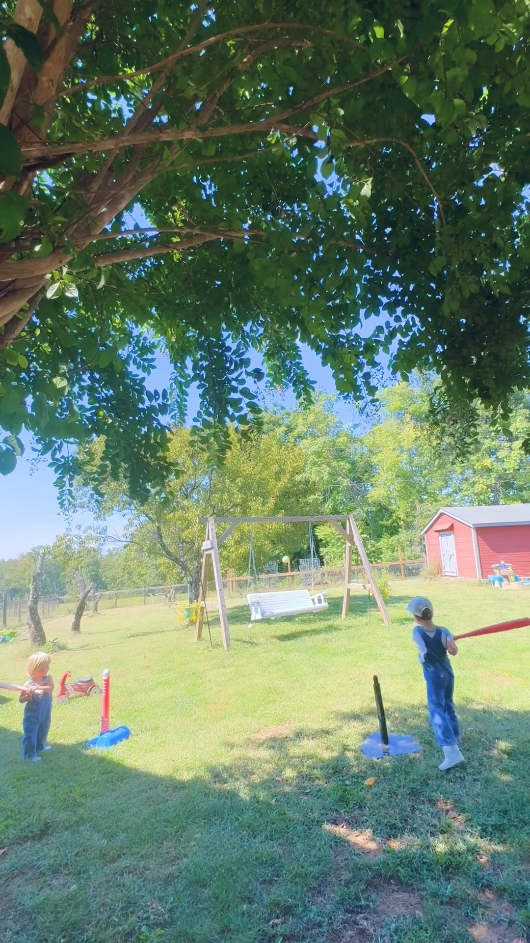 And out in the backyard watering the garden 🪴, watching butterflies 🦋, pickin’ berries 🩷, playing baseball ⚾️, playhouse games 🪵, and just the sweetest kind of friYAY!! 🌼 Home 🏡 truly is our favorite 🤩 place of all!! 🧺
