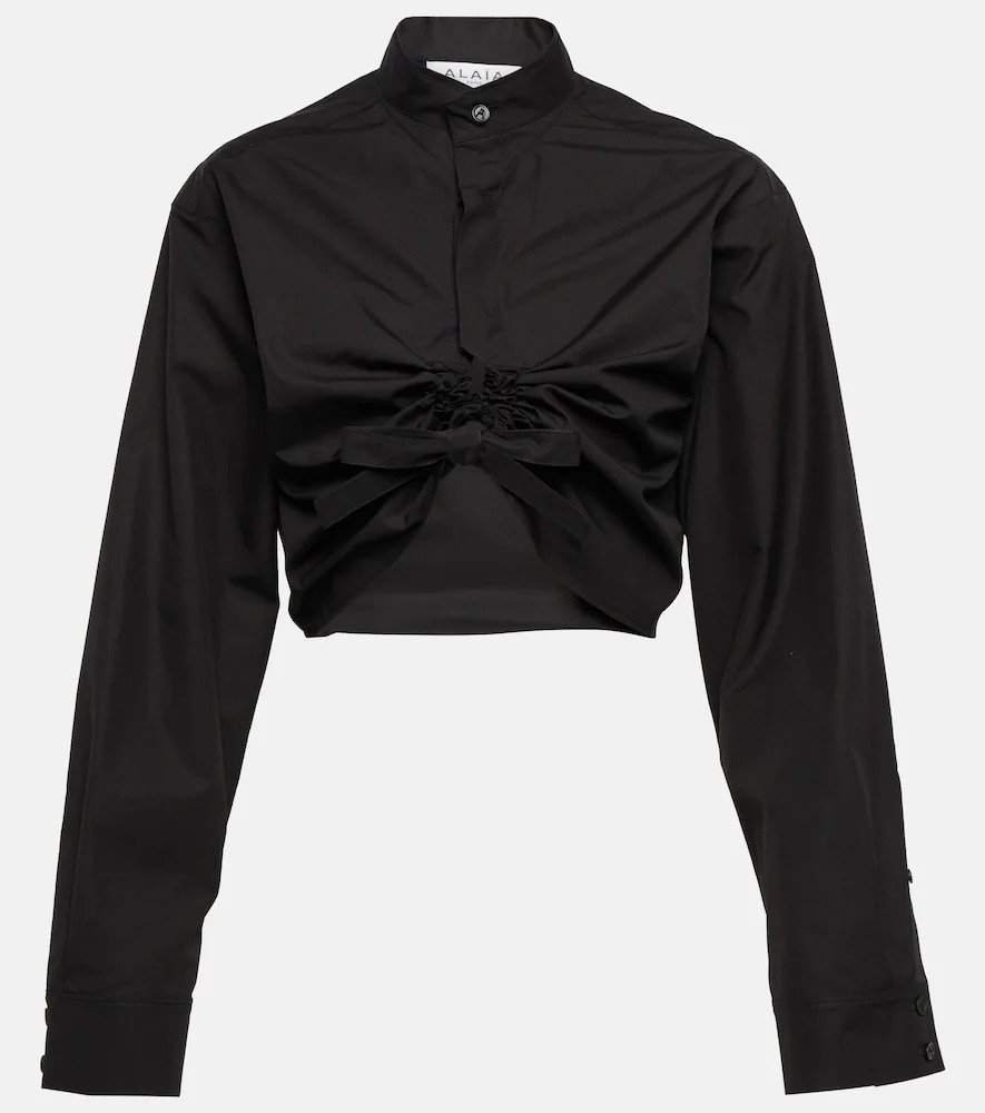 Alaïa Cropped-Bluse aus Baumwolle | Mytheresa (DACH)