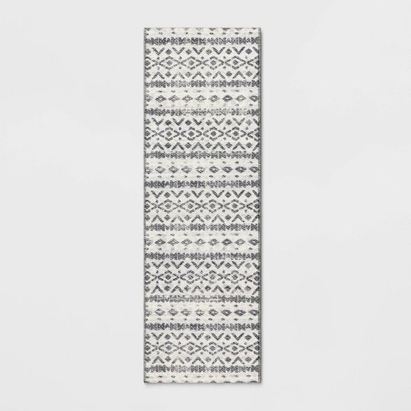 Diamond Printed Accent Aztec Rug Black - Opalhouse™ | Target