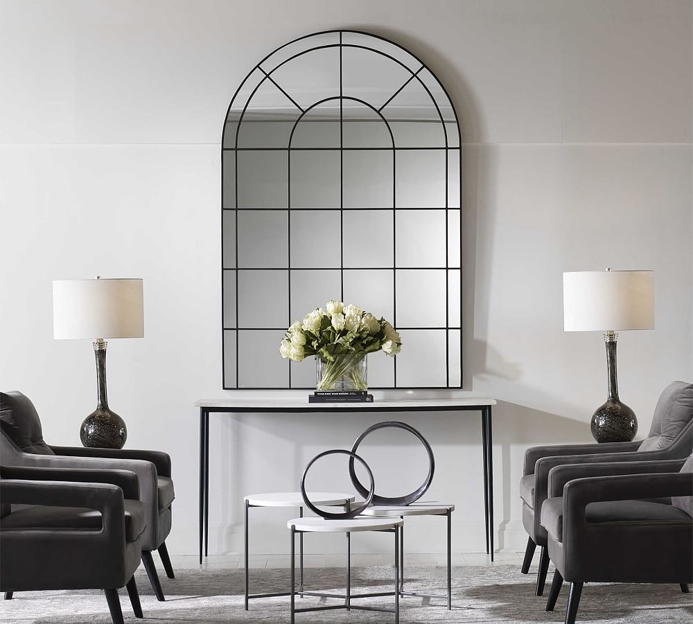 Alice Arched Windowpane Mirror | Pottery Barn (US)