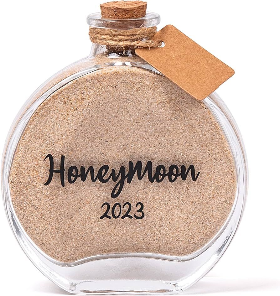TUNGURIS Honeymoon Sand Keepsake Jar 2023，Bridal Shower Gift, Wedding Gift, Engagement Gift, Ho... | Amazon (US)