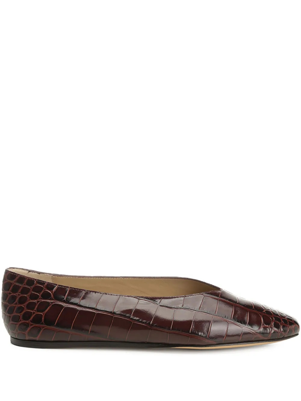 Le Monde Beryl Regency crocodile-effect Pointed Slippers | Brown | FARFETCH CA | Farfetch Global