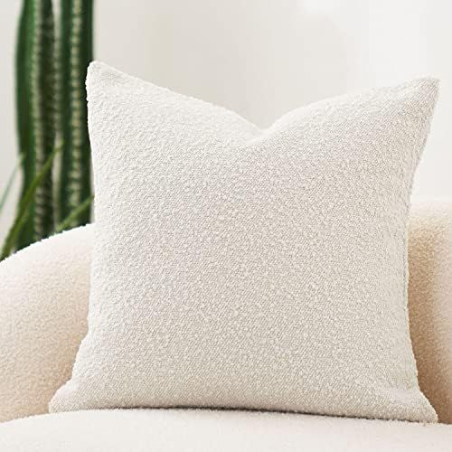 DOMVITUS Boucle Pillow Covers 20x20 Luxury Throw Pillow Covers Decorative Pillows for Bed Sofa Pi... | Amazon (US)