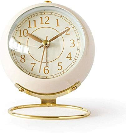 Small Table Clocks Vintage Decorative Desk Clocks Non-Ticking Tabletop Alarm Clock for Bedroom/Li... | Amazon (US)