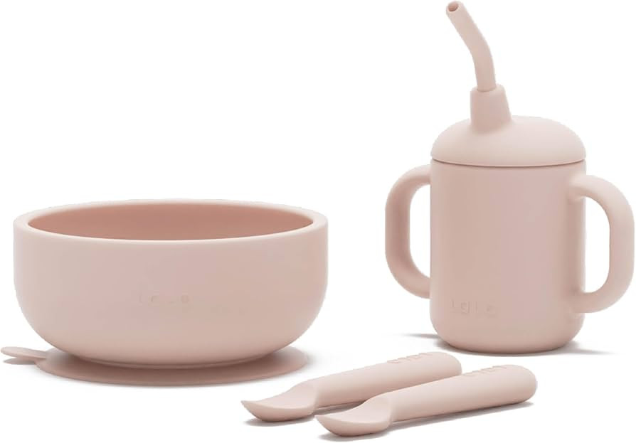 Lalo First Bites Silicone Baby Feeding Set - Baby Led Weaning Supplies - Non-Toxic Silicone - Inc... | Amazon (US)
