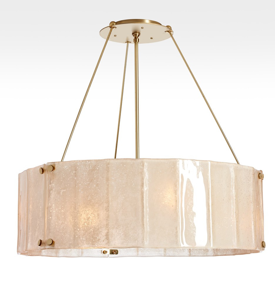 Willamette 32" Aged Champagne Fluted Chandelier
 | Rejuvenation | Rejuvenation