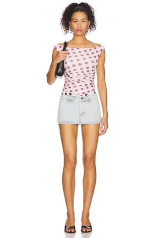 AFRM Mona Bodysuit in Rose Dot from Revolve.com | Revolve Clothing (Global)