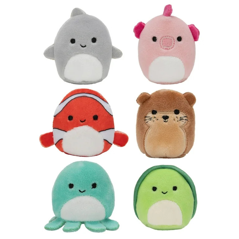 Squishville By Squishmallows Mystery 2" Mini Plush Sealife Squad, 6 Pack - Walmart.com | Walmart (US)