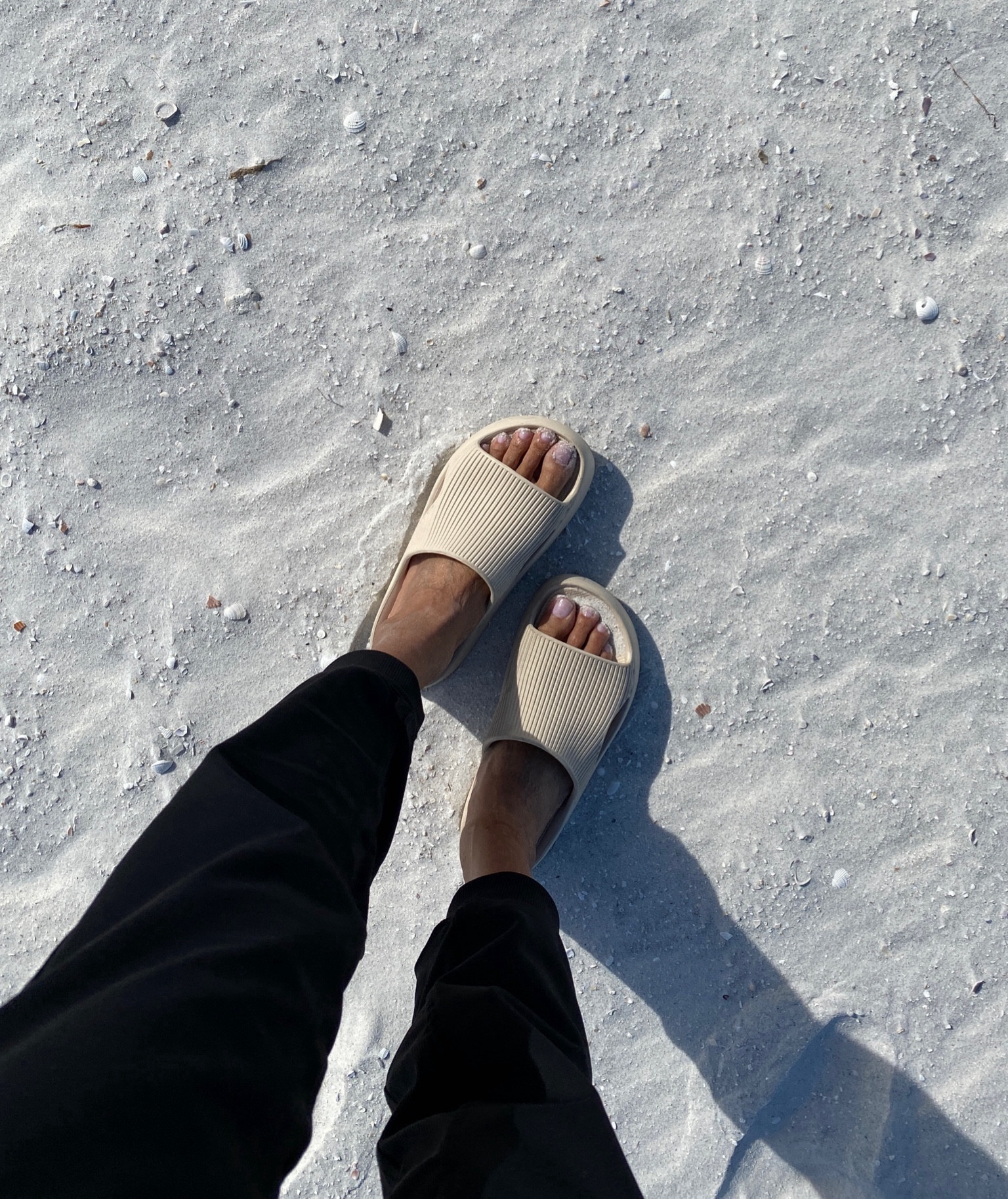 Slide sandals. Vacation. Resort. 
These are cushiony sandals with a molded footbed. They come in multiple colors. I’m between a 6 and 6.5 and took a 6. Sporty chic vibe  

#LTKfindsunder50 #LTKtravel #LTKover40