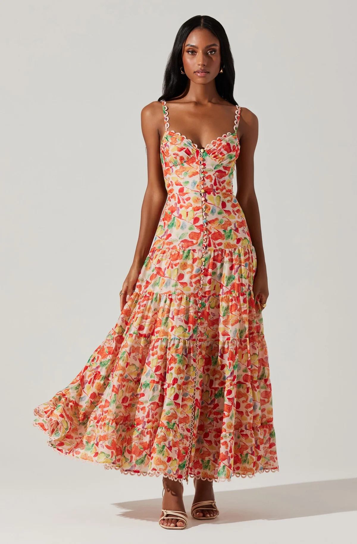 Tazia Tiered Floral Maxi Dress | ASTR The Label (US)