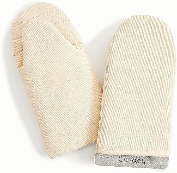 Caraway Oven Mitts - 100% Organic Cotton Oven Mitt - Double-Layer & Stain-Resistant Stitching - S... | Amazon (US)