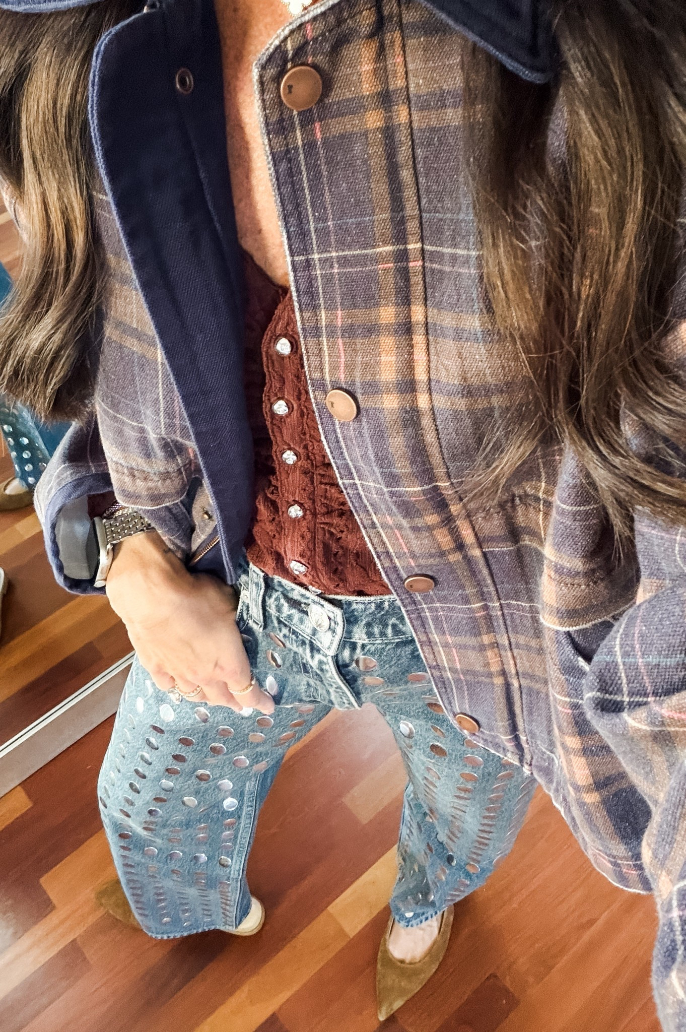 XS jacket
Small top
24 denim 

#LTKSeasonal #LTKStyleTip #LTKFindsUnder100