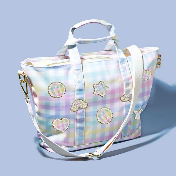 Rainbow Gingham Mini Tote with 7 Patches | Stoney Clover Lane