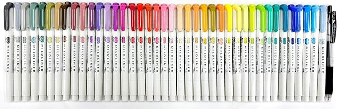 Zebra Mildliner Soft Color Double-Sided Highlighter Pens 40 Full Color Assorted with Sarasa Clip ... | Amazon (US)