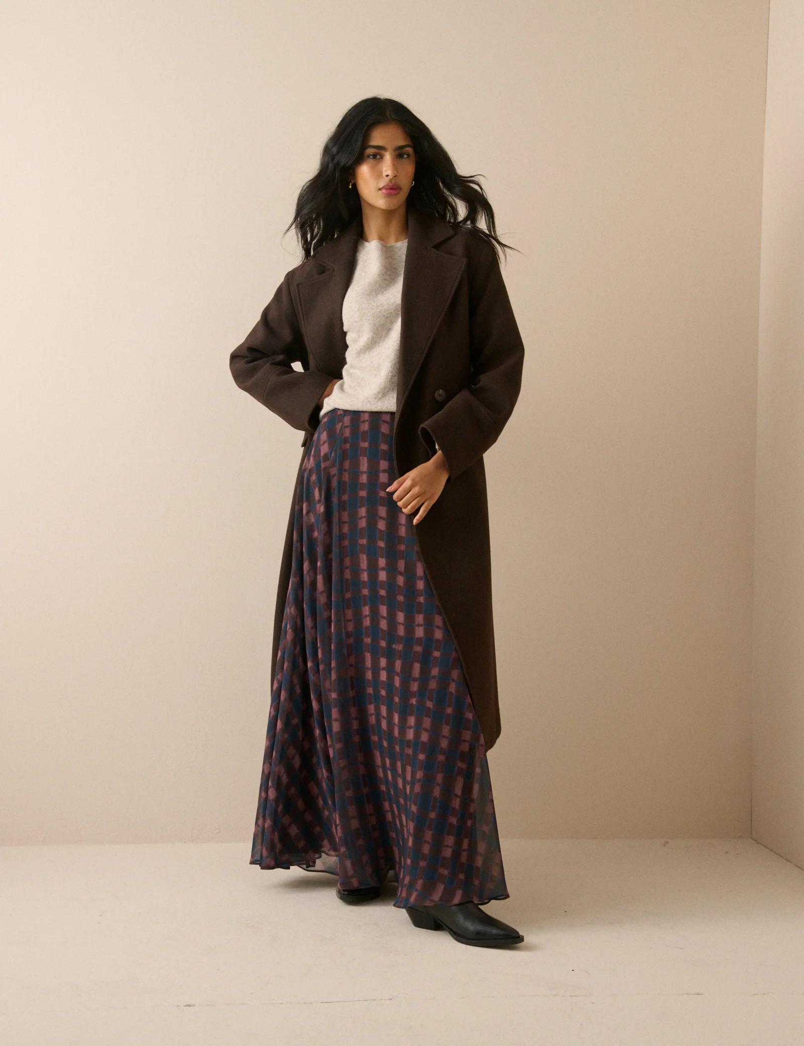Chocolate Brown Wool-Blend Coat | Nobody's Child