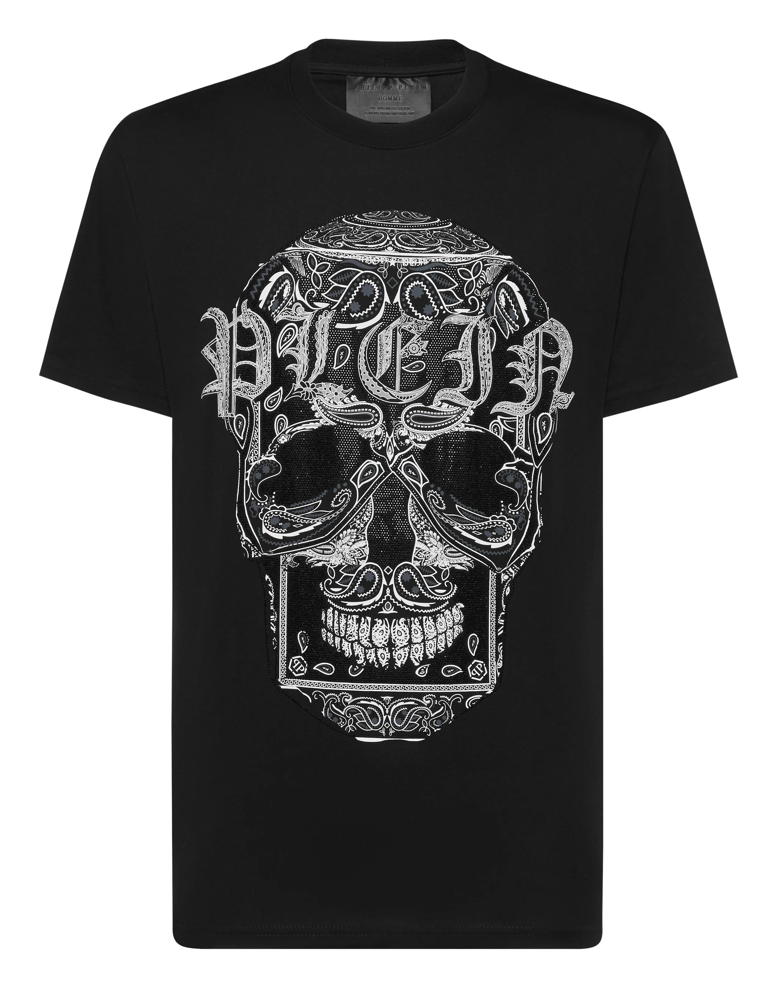 Round Neck T-Shirt Paisley Skull | Shop Simon