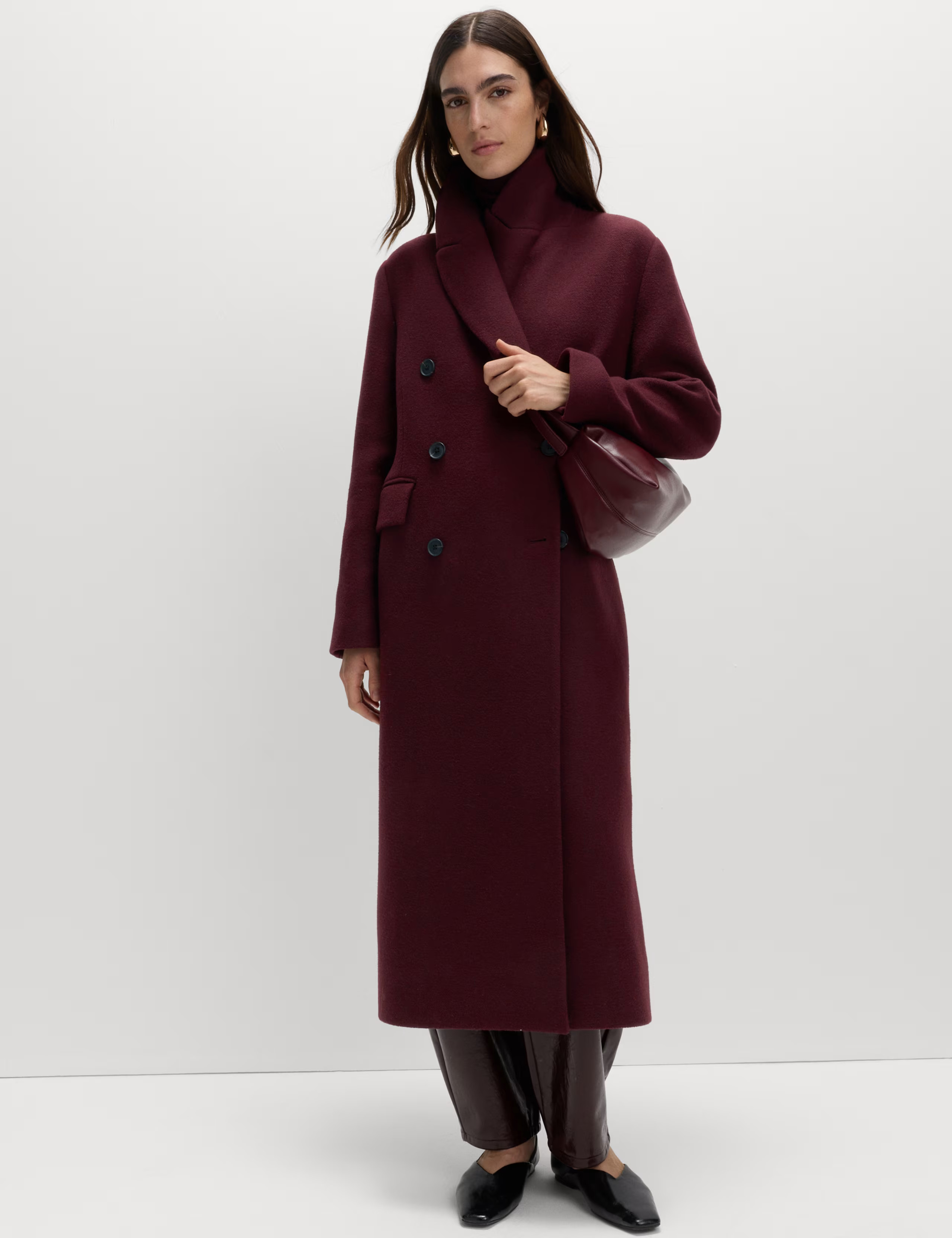 Double Breasted Longline Coat With Wool | Marks & Spencer (UK)