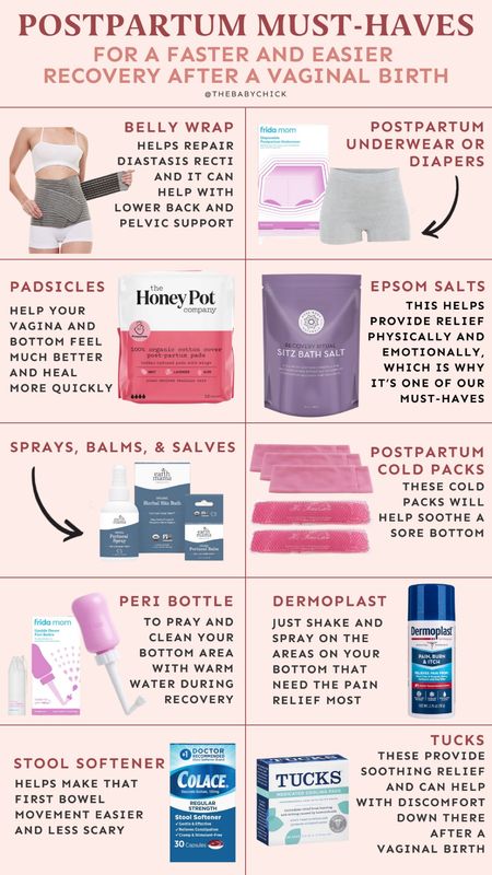 Here’s a list of our postpartum must-haves after a vaginal delivery! 💕👶 #pregnancy #pregnant 

#LTKbaby #LTKbump