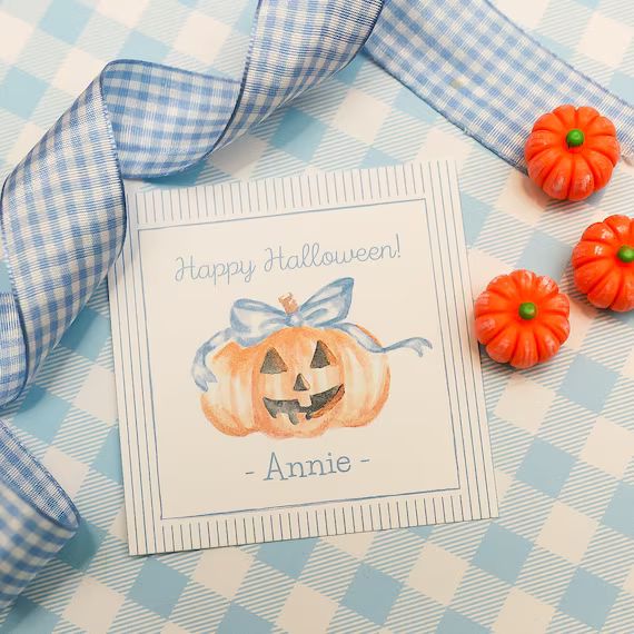 Watercolor Halloween Tags / Kids Tags for Halloween Treat Bags - Etsy | Etsy (US)
