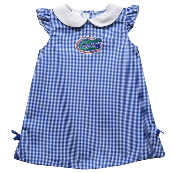 Florida Gators Embroidered Royal Gingham A Line Dress - Etsy | Etsy (US)