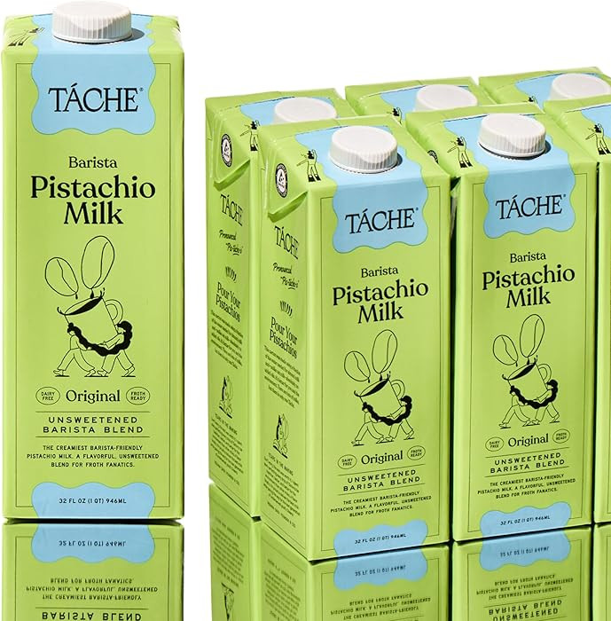 Táche Unsweetened Barista Pistachio Milk, Plant-Based Pistachio Creamer for Coffee and Lattes, F... | Amazon (US)