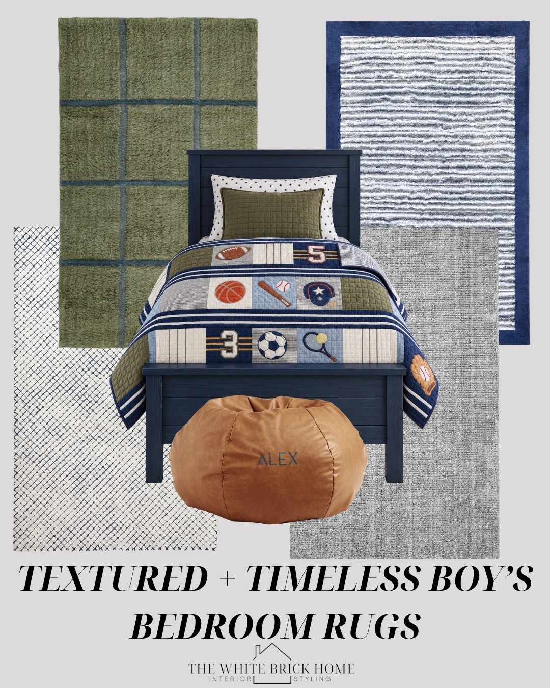 Neutral rugs for a boys bedroom that focus on texture - these rugs will be perfect to mix and match tones of blues and grays for years to come! 

Boys room, boys bedroom, kids room, kids bedroom, boys room decor, boys room ideas, boys room rug, area rug, boys room bedding, boys room bean bag, boys room bed, boys room decor ideas, bedroom, kids room, sports bedroom, sports themed room, bedroom, boys room finds, home decor, pottery barn kids, home decor, wayfair, pottery barn boys room

#LTKHome #LTKmomlife #LTKKids
