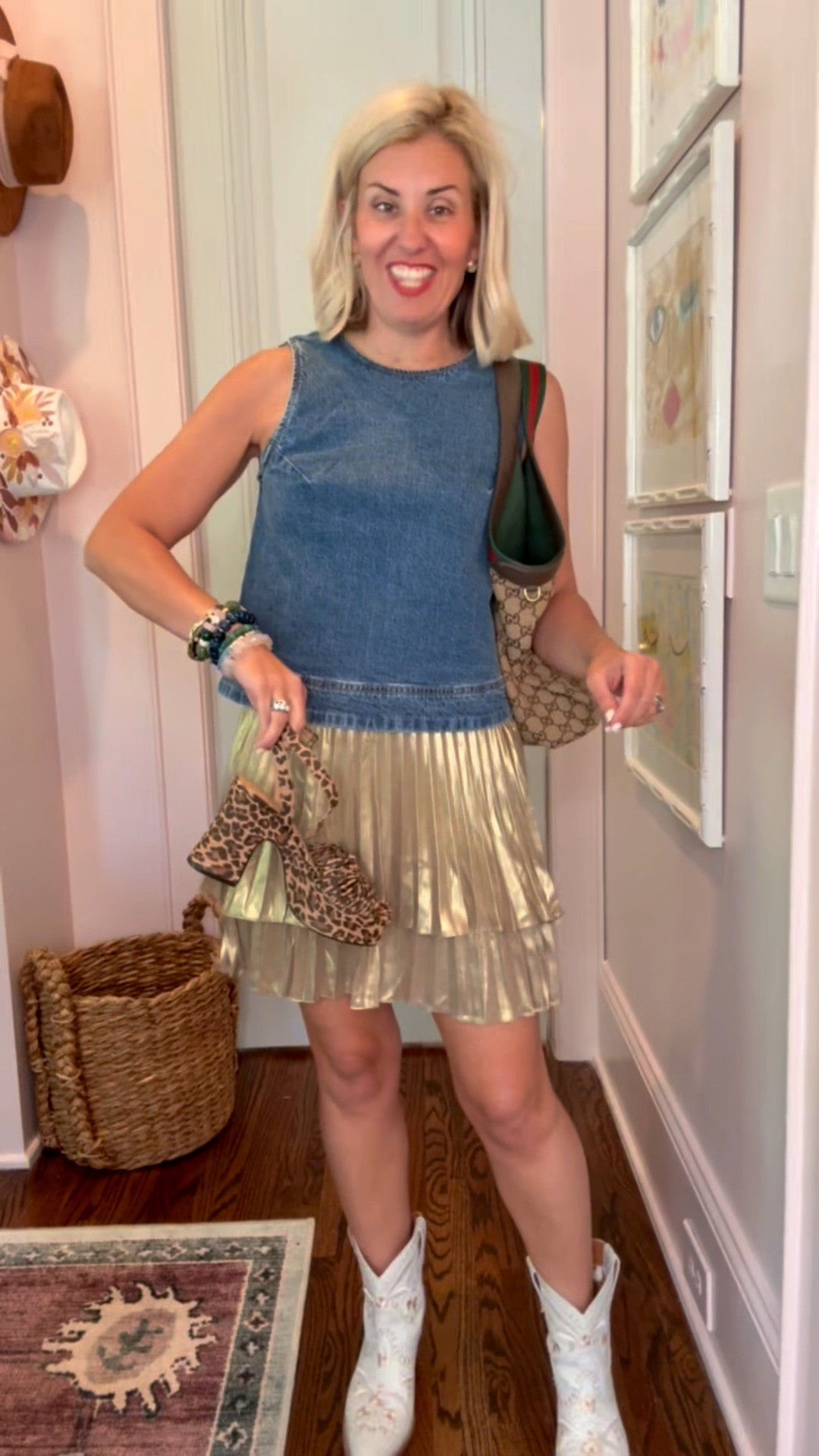 The party ready skirt we are here for, and it’s on sale! ￼
Top - xs 
Skirt - small
Boots - 8 tts 

* code Catherine20 at Allie + Bess

#LTKdayinmylife #LTKootd #LTKmomlife